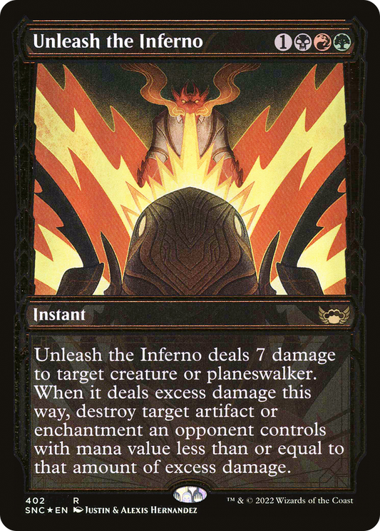 Unleash the Inferno (SNC-402) (Showcase) (Gilded Foil)