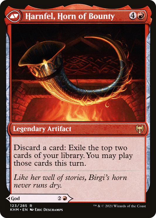 Birgi, God of Storytelling // Harnfel, Horn of Bounty (KHM-123) (Foil)
