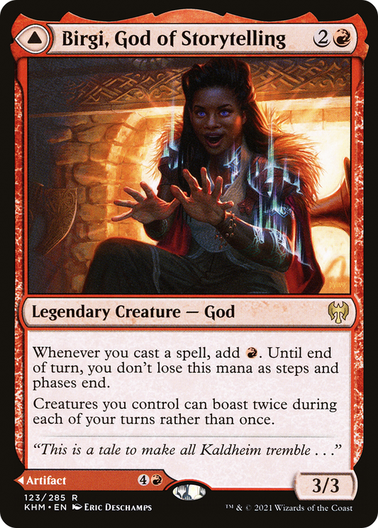 Birgi, God of Storytelling // Harnfel, Horn of Bounty (KHM-123) (Foil)