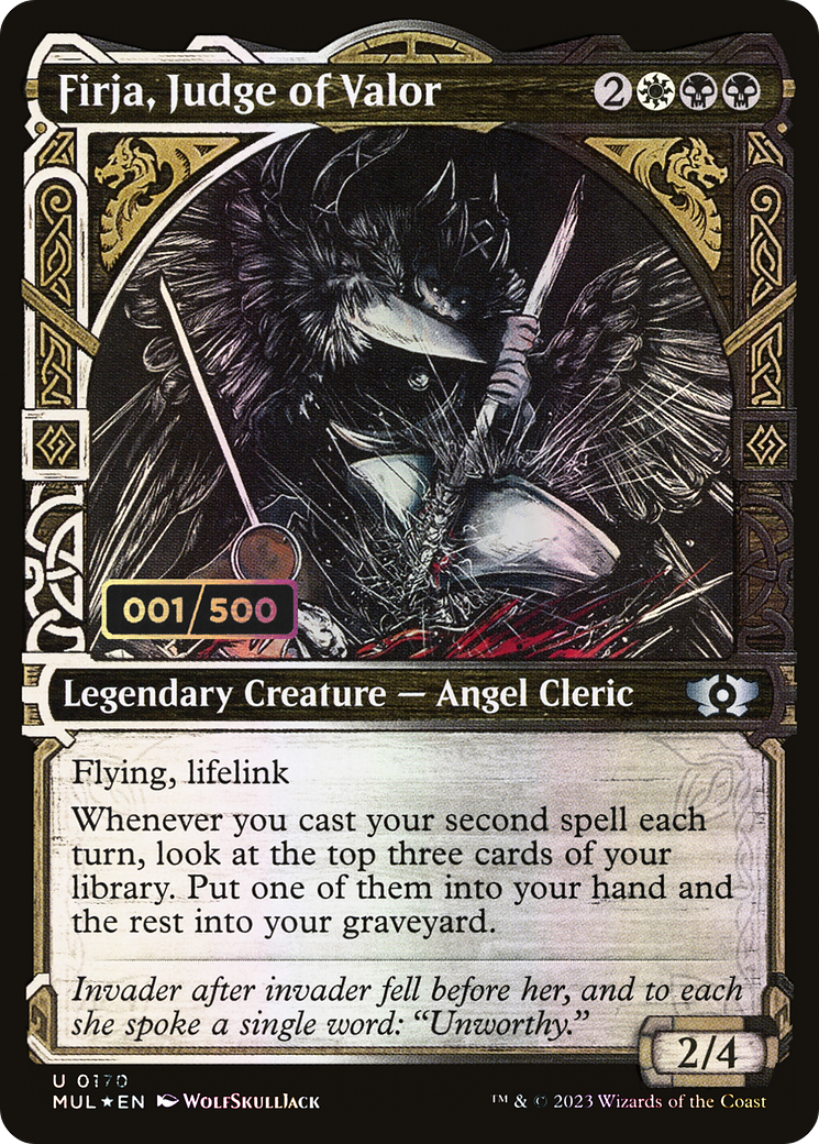 Firja, Judge of Valor (MUL-170Z) (Showcase) (Foil) (Serialized)