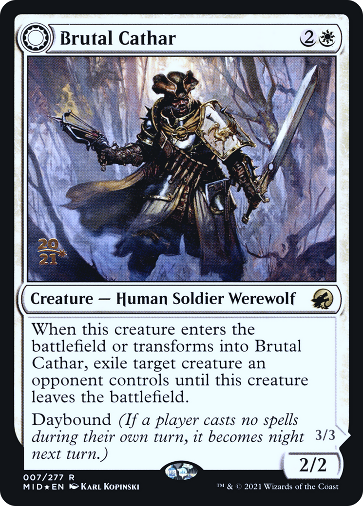 Brutal Cathar // Moonrage Brute (PRE-07S) (Foil)