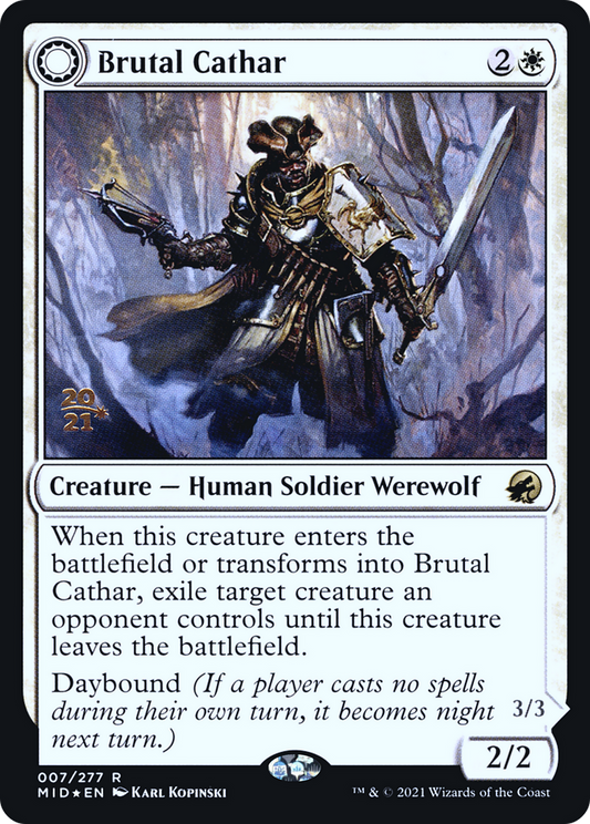 Brutal Cathar // Moonrage Brute (PRE-07S) (Foil)