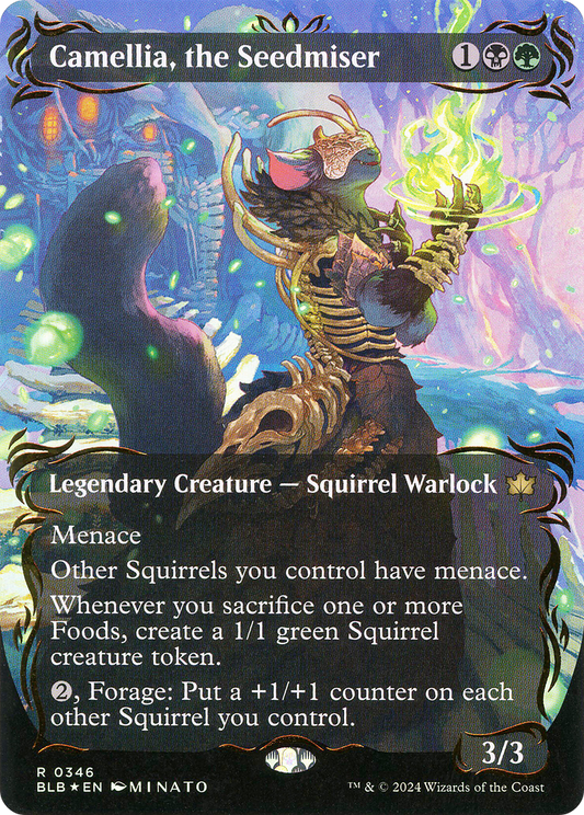Camellia, the Seedmiser (BLB-346) (Showcase) (Borderless) (Raised Foil)