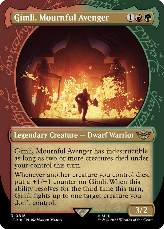 Gimli, Mournful Avenger (LTR-815) (Showcase) (Borderless) (Surge Foil)