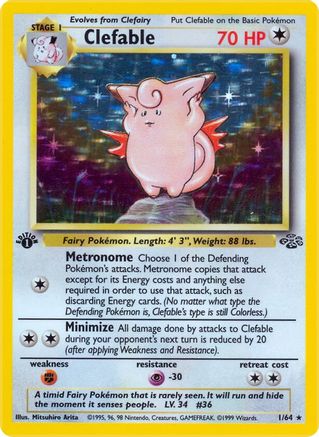 Clefable (1) (JU-001) (1st Edition Holofoil)