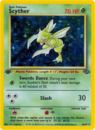 Scyther (10) (JU-010) (Unlimited Holofoil)