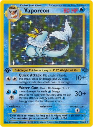 Vaporeon (12) (JU-012) (Unlimited Holofoil)