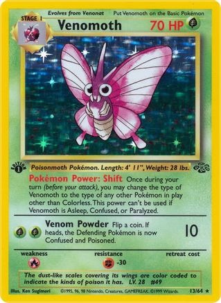 Venomoth (13) (JU-013) (Unlimited Holofoil)