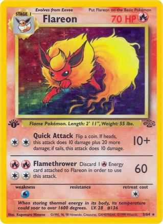 Flareon (3) (JU-003) (Unlimited Holofoil)