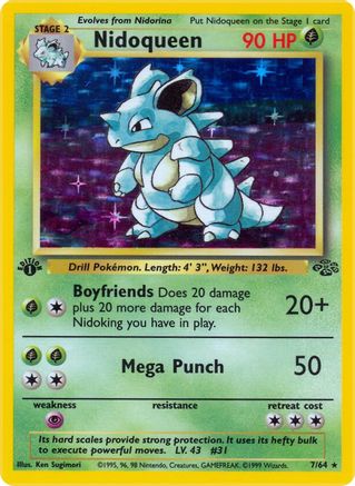 Nidoqueen (7) (JU-007) (1st Edition Holofoil)