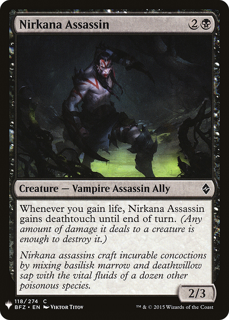Nirkana Assassin (LIST-BFZ-118)