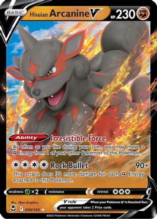 Hisuian Arcanine V (SIT-090) (Holofoil)