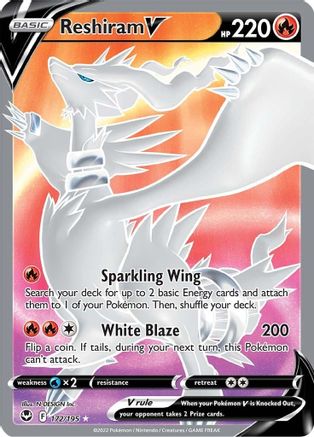 Reshiram V (Full Art) (SIT-172) (Holofoil)