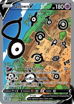 Unown V (Alternate Full Art) (SIT-177) (Holofoil)