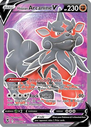 Hisuian Arcanine V (Full Art) (SIT-179) (Holofoil)