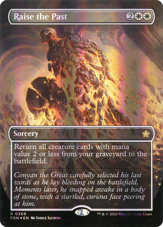 Raise the Past (FDN-369) (Borderless) (Mana Foil)