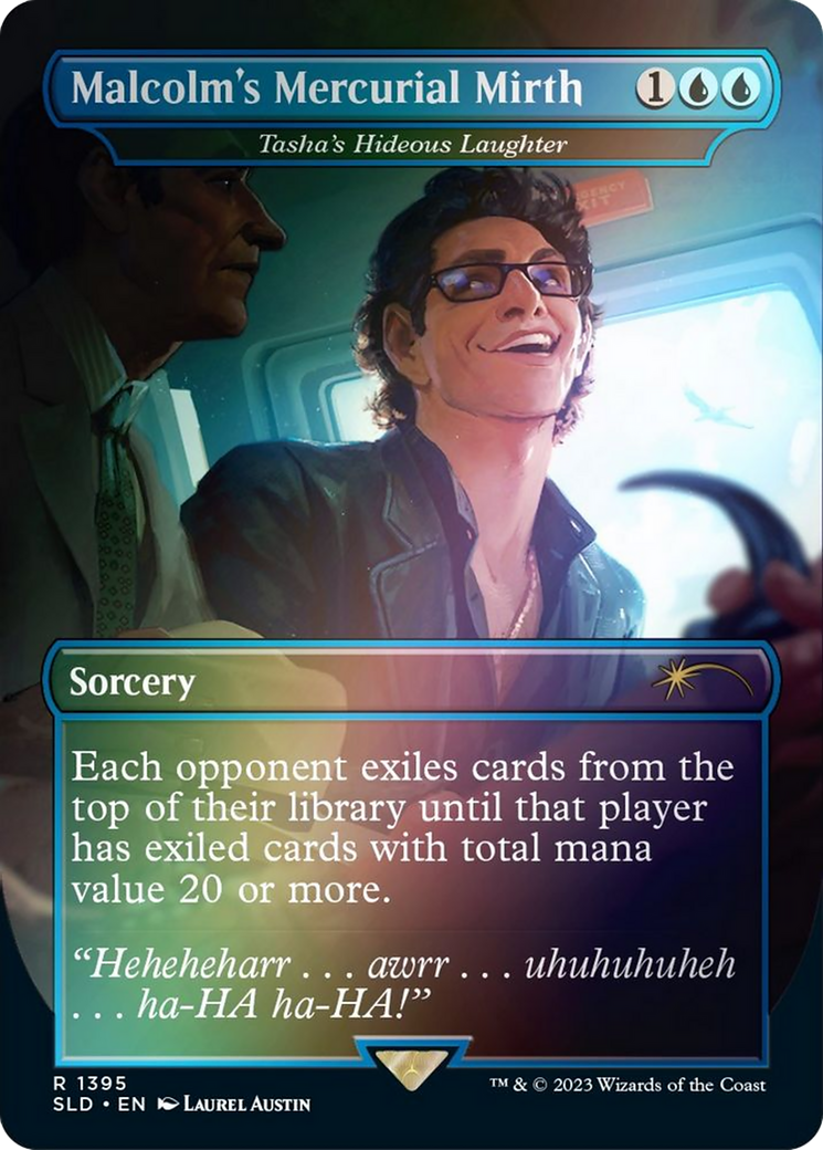 Malcolm's Mercurial Mirth / Tasha's Hideous Laughter (SLD-1395★) (Borderless) (Foil)
