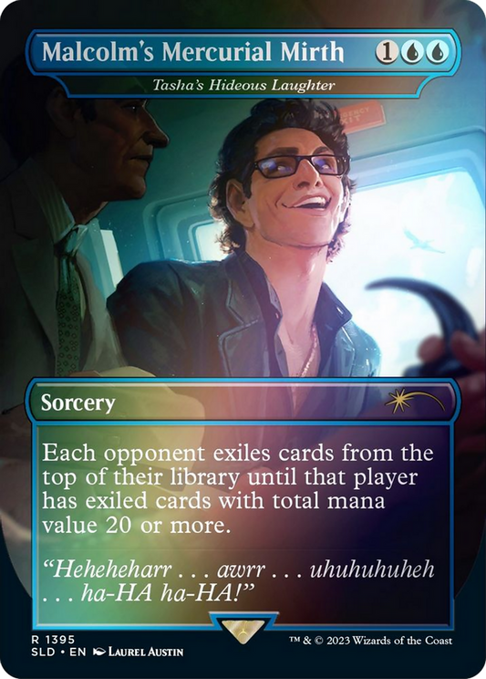 Malcolm's Mercurial Mirth / Tasha's Hideous Laughter (SLD-1395★) (Borderless) (Foil)