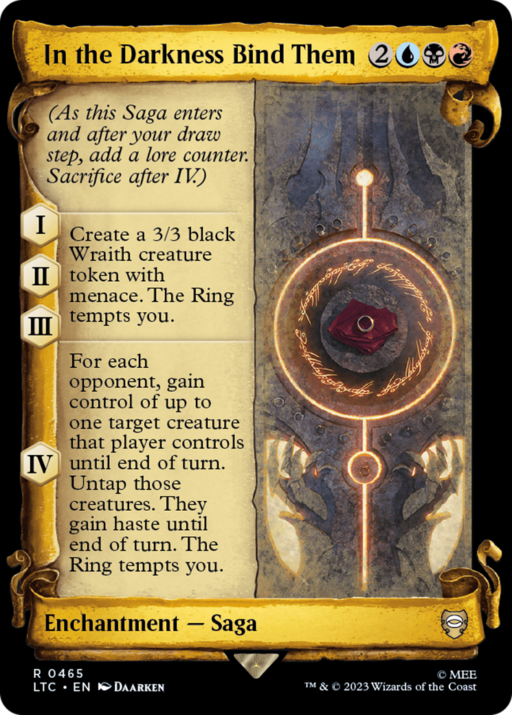 In the Darkness Bind Them (LTC-465) (Showcase) (Scroll) (Foil)