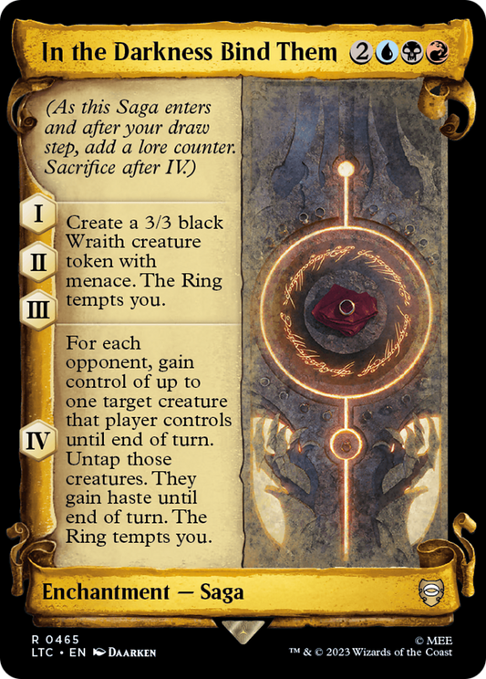 In the Darkness Bind Them (LTC-465) (Showcase) (Scroll) (Foil)
