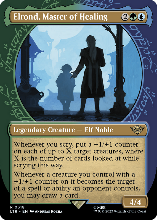 Elrond, Master of Healing (LTR-318) (Showcase) (Borderless) (Foil)
