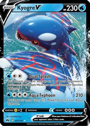 Kyogre V (CRZ-037) (Holofoil)