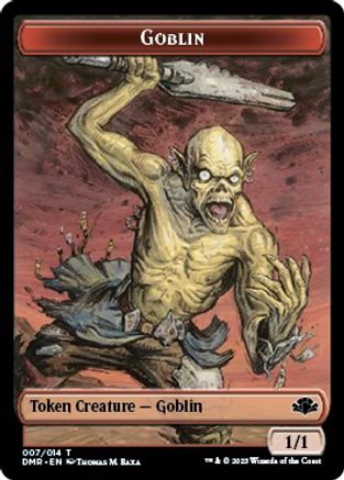 Goblin // Sheep Double-Sided Token (DMR-7 // 12) (Foil)