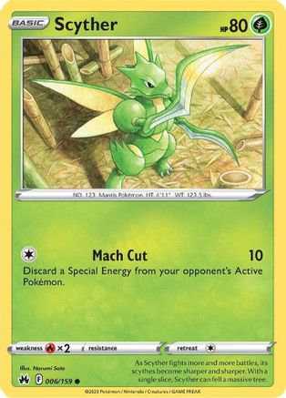 Scyther (CRZ-006) (Reverse Holofoil)