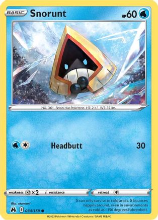Snorunt (CRZ-034) (Reverse Holofoil)