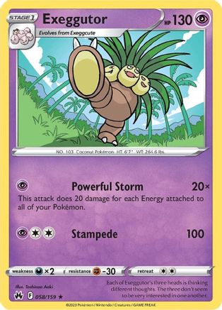Exeggutor (CRZ-058) (Reverse Holofoil)