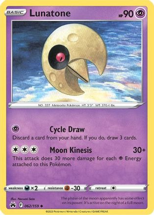 Lunatone (CRZ-062) (Reverse Holofoil)