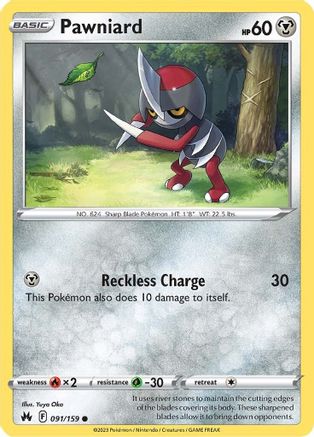 Pawniard (91) (CRZ-091) (Reverse Holofoil)