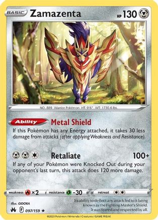 Zamazenta (CRZ-097) (Holofoil)