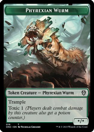 Phyrexian Wurm // Phyrexian Horror Double-Sided Token (ONC-16 // 20)