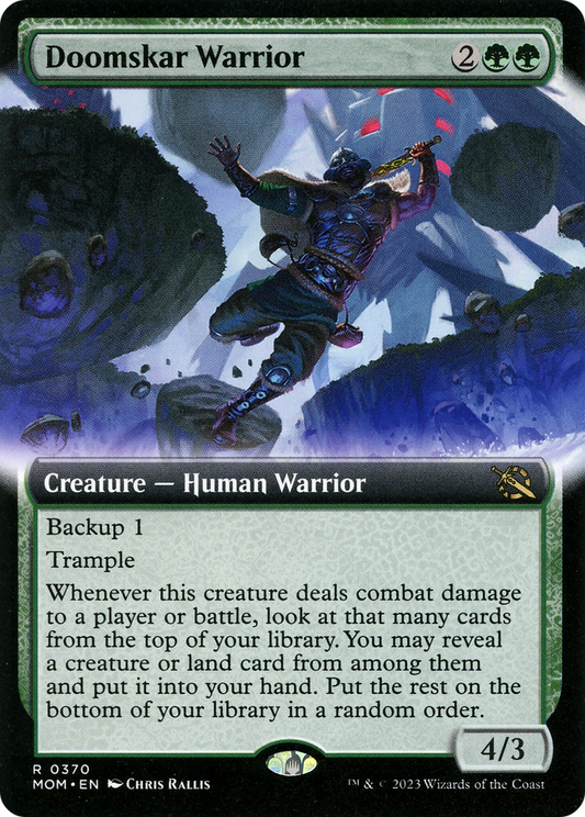 Doomskar Warrior (MOM-370) (Extended Art) (Foil)