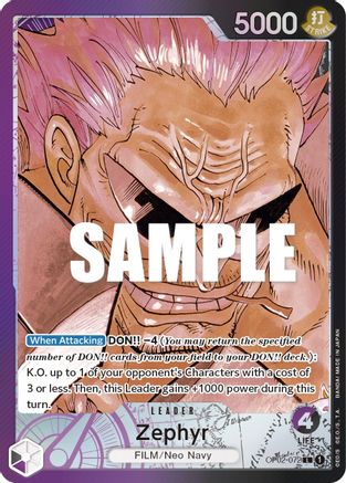 Zephyr (Alternate Art) (OP02-072) (Foil)