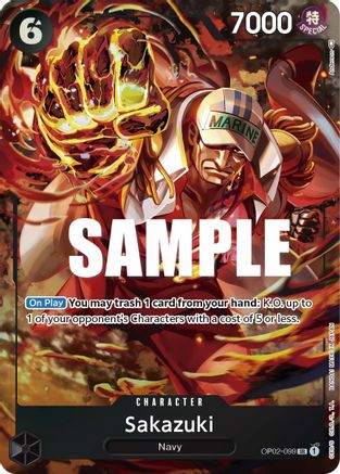 Sakazuki (Alternate Art) (OP02-099) (Foil)
