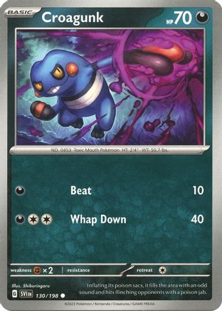 Croagunk (SVI-130) (Reverse Holofoil)