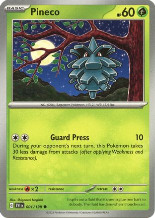 Pineco (SVI-001) (Reverse Holofoil)