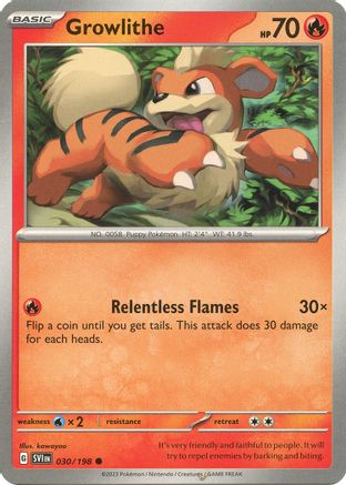 Growlithe (SVI-030) (Reverse Holofoil)