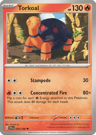 Torkoal (SVI-035) (Reverse Holofoil)