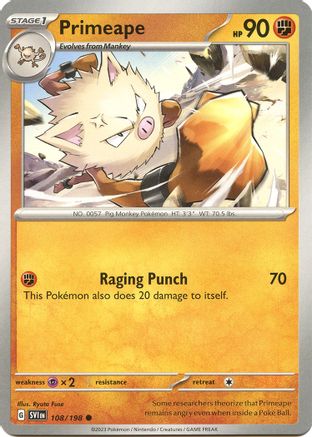 Primeape (SVI-108) (Reverse Holofoil)