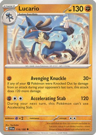 Lucario (SVI-114) (Reverse Holofoil)