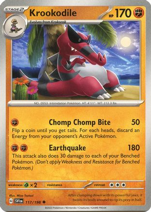 Krookodile (SVI-117) (Reverse Holofoil)