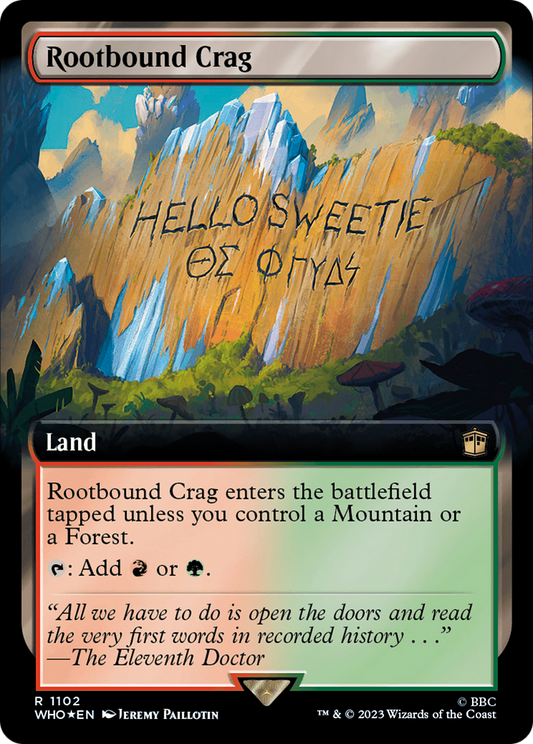 Rootbound Crag (WHO-1102) (Extended Art) (Surge Foil)