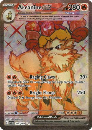 Arcanine ex (SVI-224) (Holofoil)