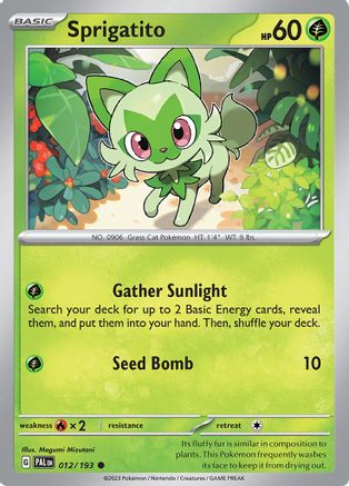 Sprigatito (PAL-012) (Reverse Holofoil)