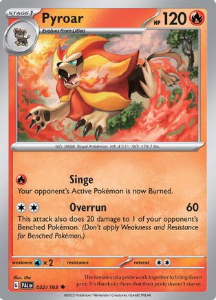 Pyroar (PAL-032) (Reverse Holofoil)