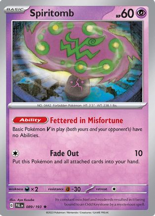Spiritomb (PAL-089) (Reverse Holofoil)