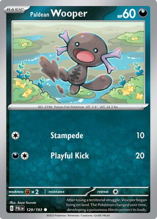 Paldean Wooper (PAL-129) (Reverse Holofoil)